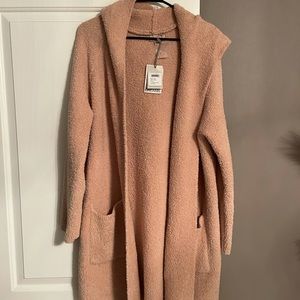 Barefoot dreams cardigan with hood and pockets